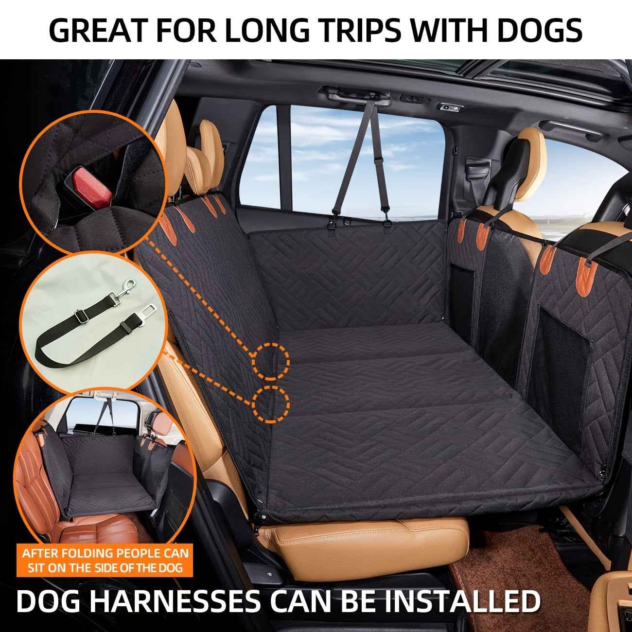 Auto-Hängematte für Hunde – Rückbank-Schutz