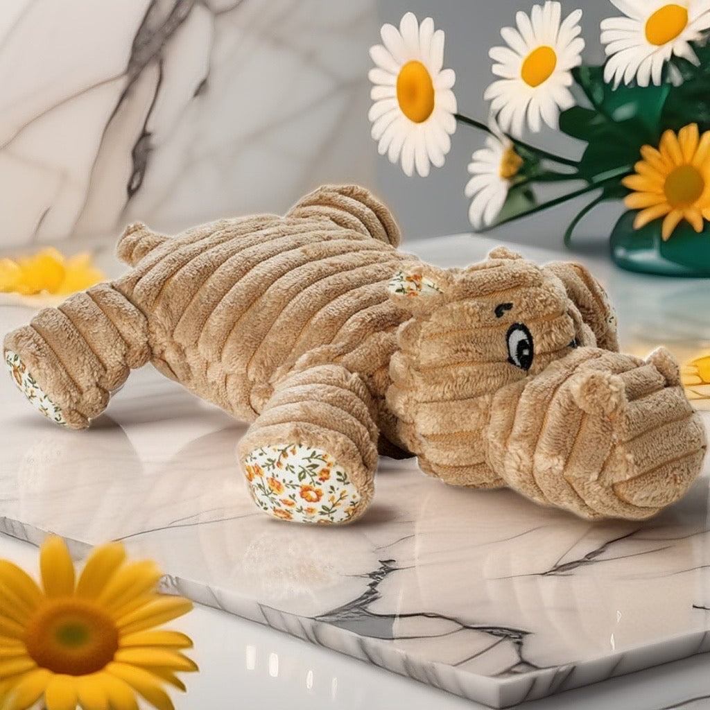 HUNTER Kuscheltier Huggly Amazonas Nilpferd – Weich & natürlich (Braun, Baumwolle)