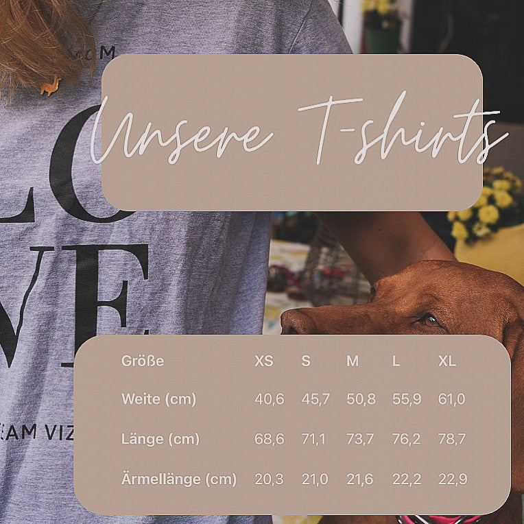 Dog Mom Love T-Shirt – Team Vizsla Shirt für Hundemamas