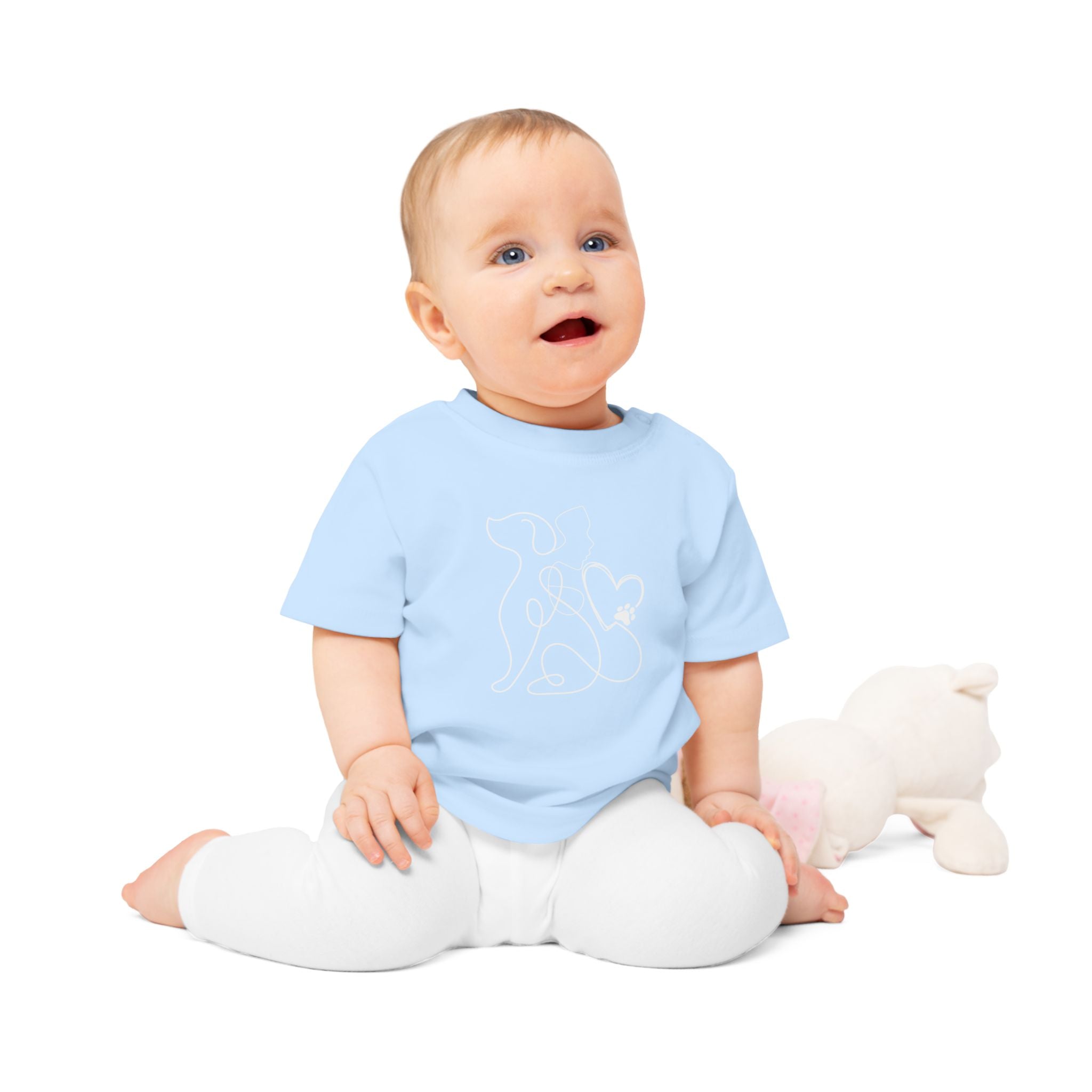 Baby/Kleinkind T-Shirt „Wo Pfoten kleine Herzen berühren“ – Für kleine Tierfreunde mit großem Herz - Alanis Welt