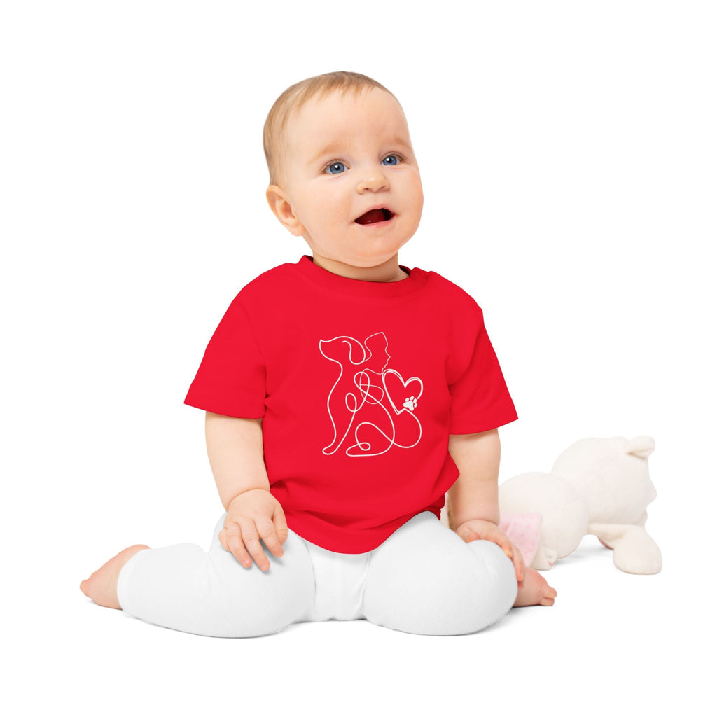 Baby/Kleinkind T-Shirt „Wo Pfoten kleine Herzen berühren“ – Für kleine Tierfreunde mit großem Herz - Alanis Welt