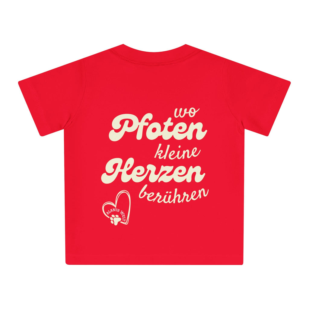 Baby/Kleinkind T-Shirt „Wo Pfoten kleine Herzen berühren“ – Für kleine Tierfreunde mit großem Herz - Alanis Welt