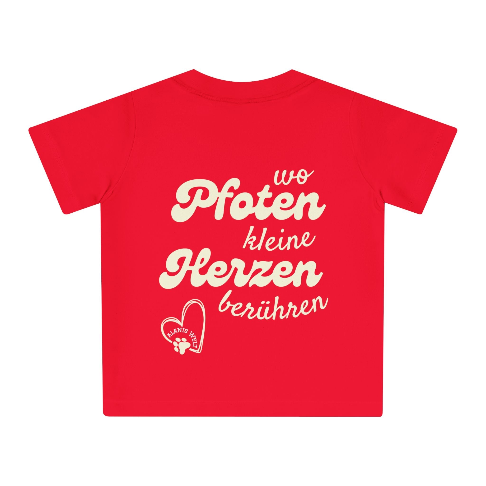 Baby/Kleinkind T-Shirt „Wo Pfoten kleine Herzen berühren“ – Für kleine Tierfreunde mit großem Herz - Alanis Welt