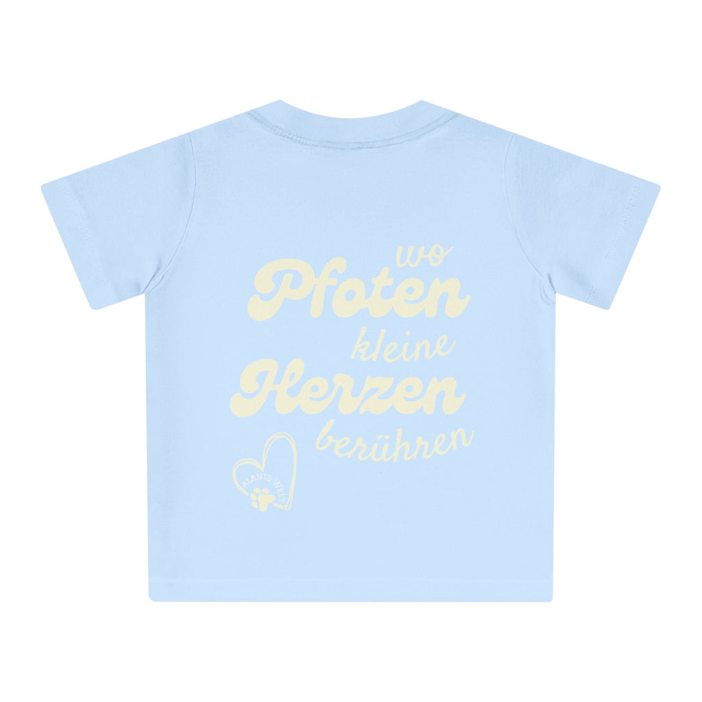 Baby/Kleinkind T-Shirt „Wo Pfoten kleine Herzen berühren“ – Für kleine Tierfreunde mit großem Herz - Alanis Welt