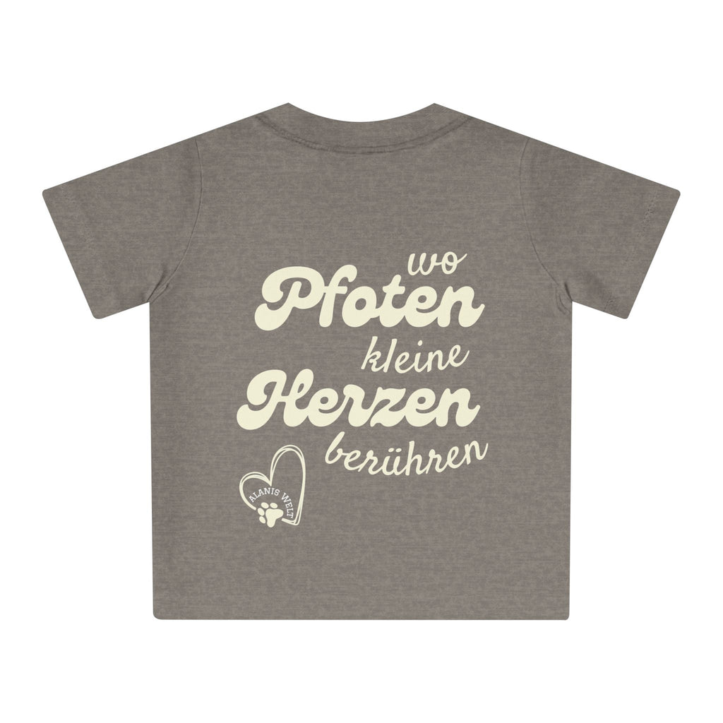 Baby/Kleinkind T-Shirt „Wo Pfoten kleine Herzen berühren“ – Für kleine Tierfreunde mit großem Herz - Alanis Welt