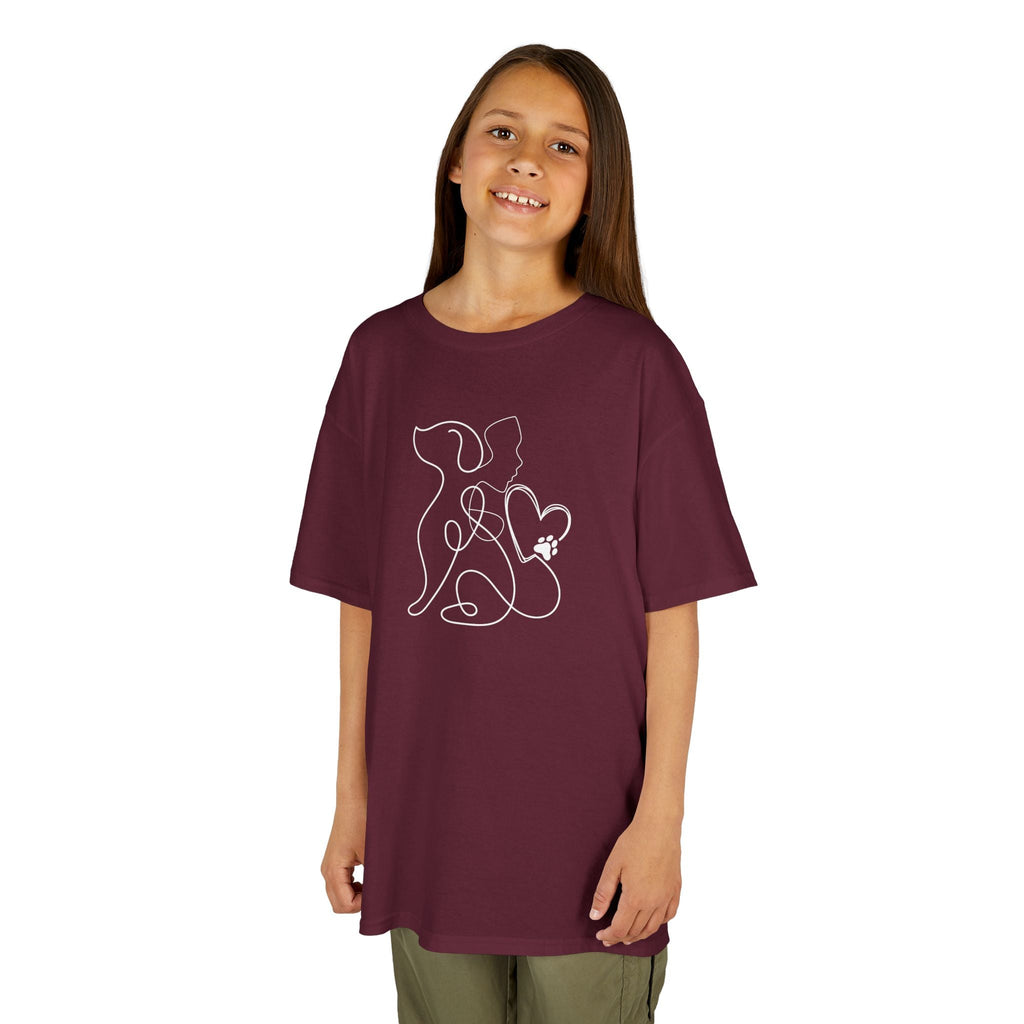 Kinder T-Shirt Hund & Kind – One - Line Design von Alanis Welt - Alanis Welt