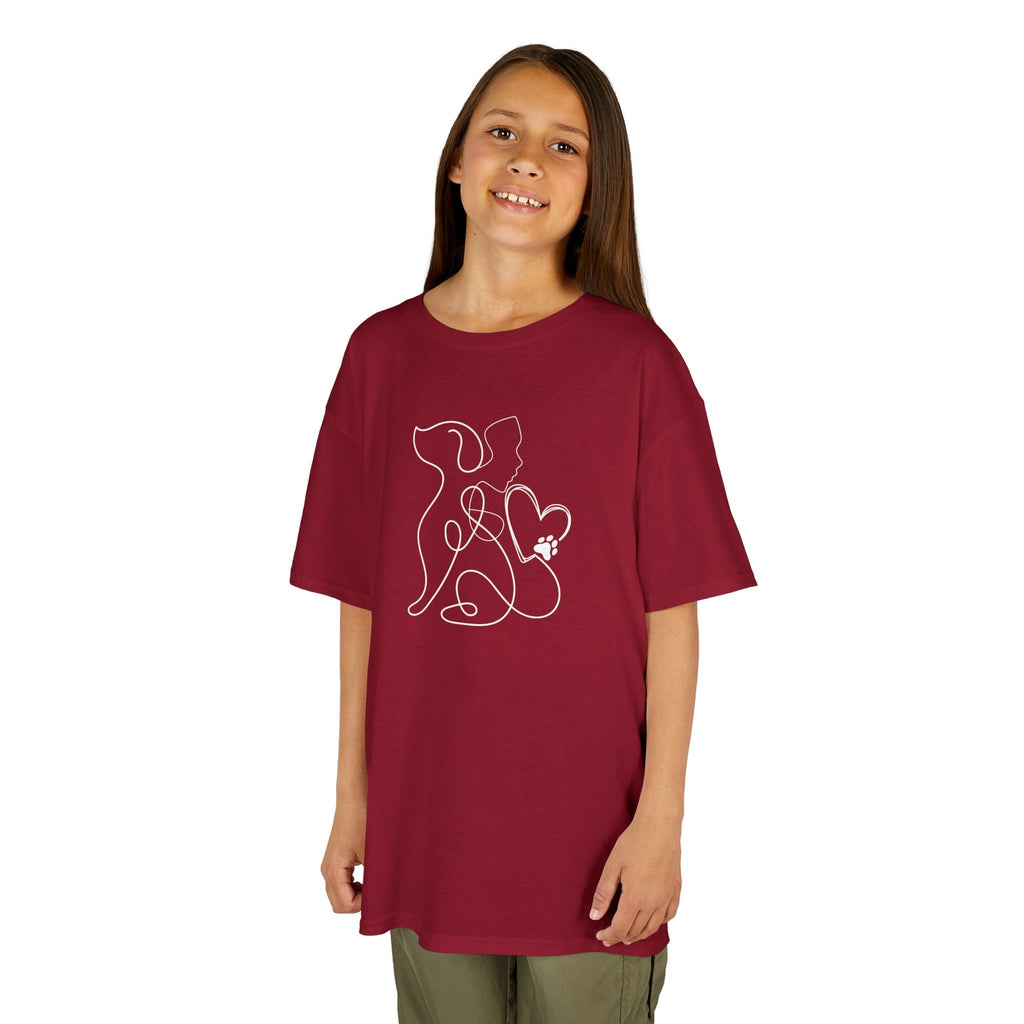 Kinder T-Shirt Hund & Kind – One - Line Design von Alanis Welt - Alanis Welt