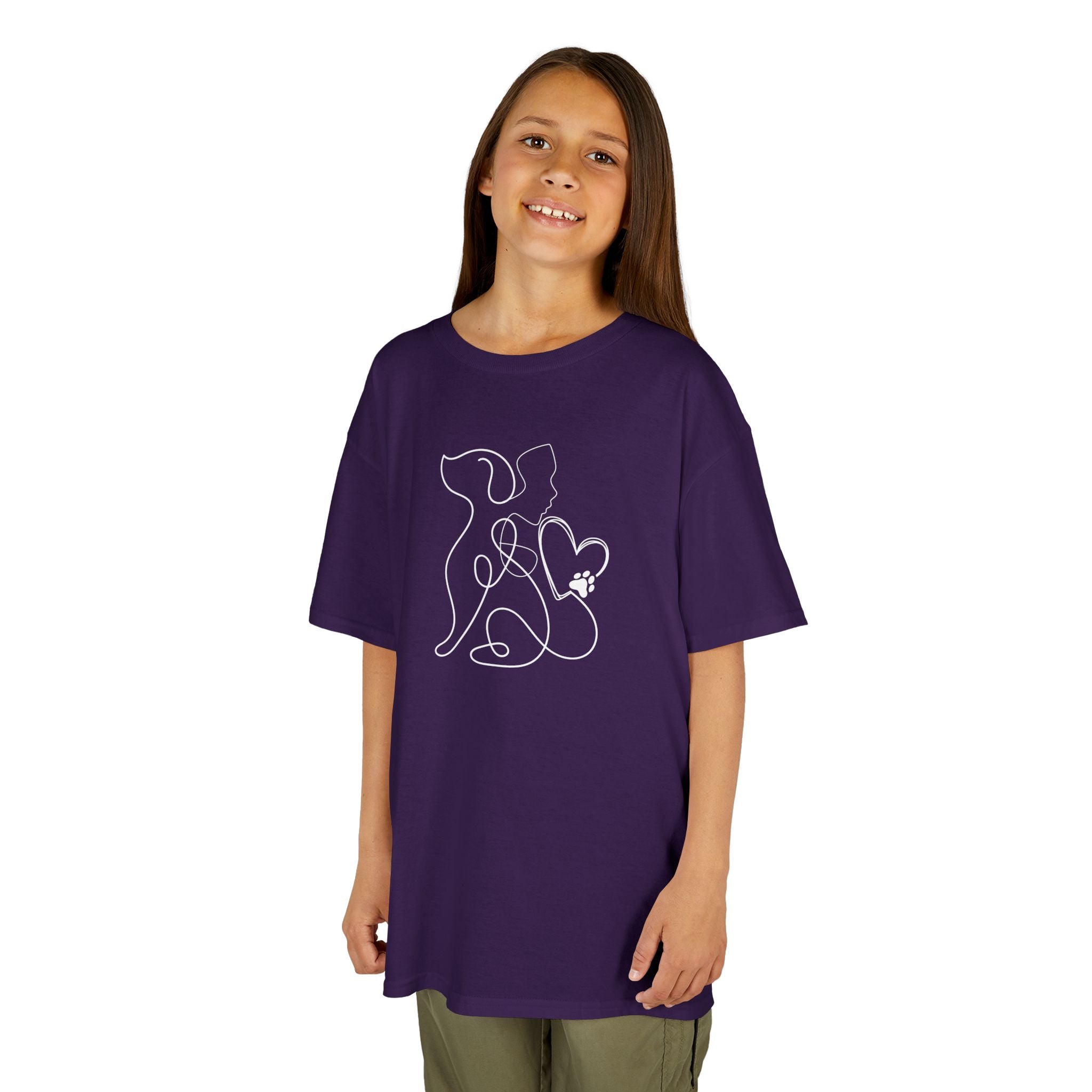 Kinder T-Shirt Hund & Kind – One - Line Design von Alanis Welt - Alanis Welt