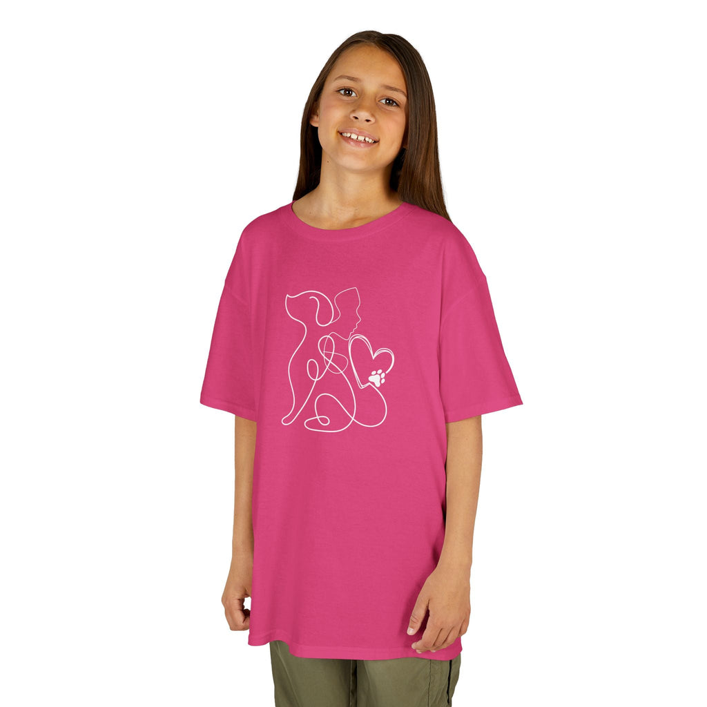 Kinder T-Shirt Hund & Kind – One - Line Design von Alanis Welt - Alanis Welt