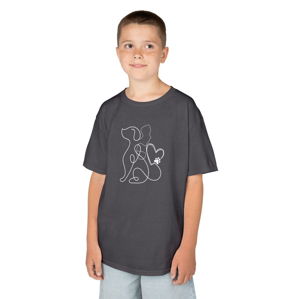 Kinder T-Shirt Hund & Kind – One - Line Design von Alanis Welt - Alanis Welt
