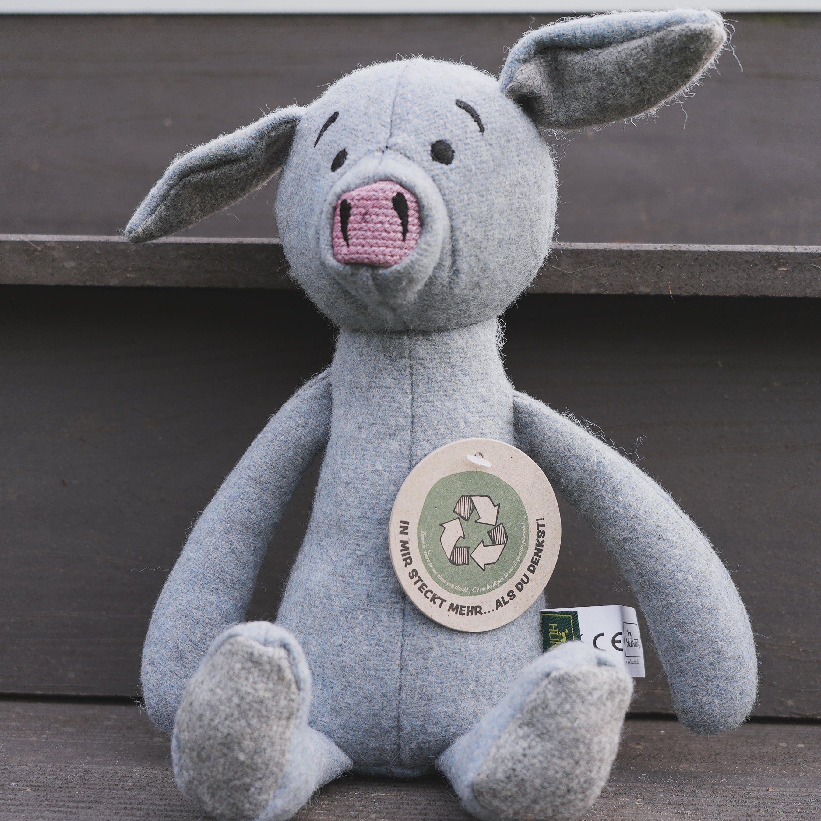 Nachhaltiges Hundespielzeug Filzschwein – weich & leise 35 cm - Alanis Welt